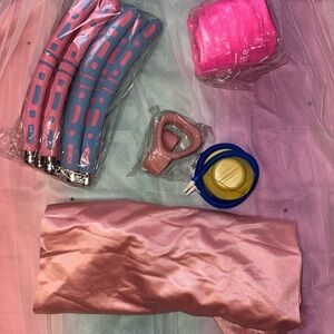 Pink and Blue Fitness Equipment Set